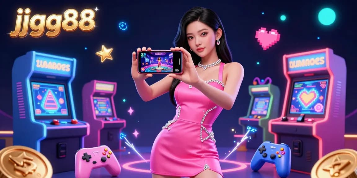 Engage with jjgg88 in this immersive 3D digital illustration showcasing a live dealer casino experience.
