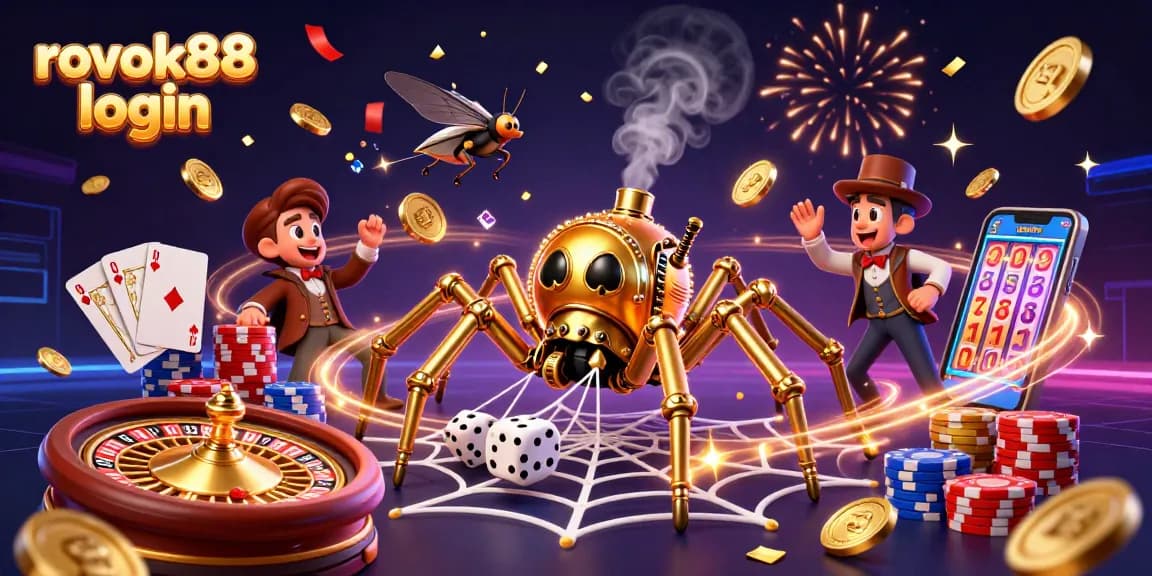 Engage with rokok88 login for exciting gaming experiences featuring steampunk fantasy and casino elements.