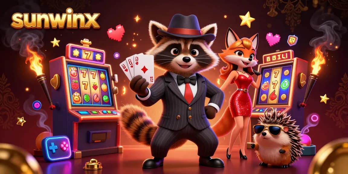 Engage in thrilling gameplay with sunwinx characters at a vibrant casino scene filled with slot machines.