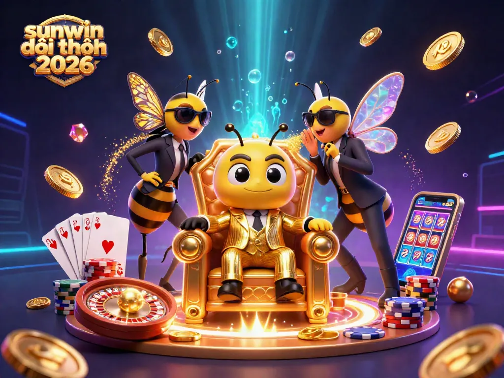 Experience thrills at sunwin đổi thưởng 2026 with a dazzling casino scene featuring dynamic game elements.