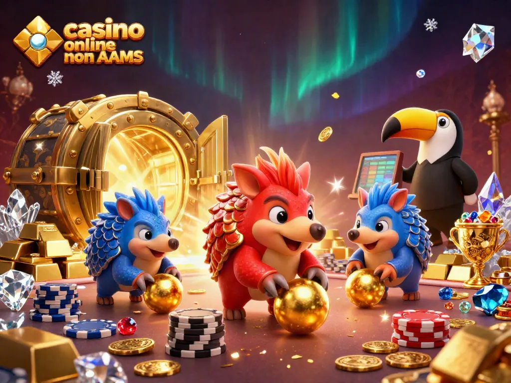Giocatori in azione nei casino online non AAMS, con slot ad alto RTP e premi in palio.
