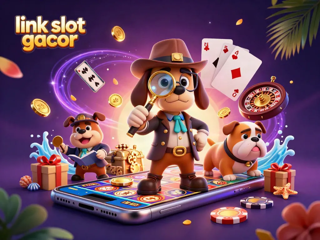 Experience thrilling gameplay with link slot gacor, as characters explore treasure clues and casino excitement!