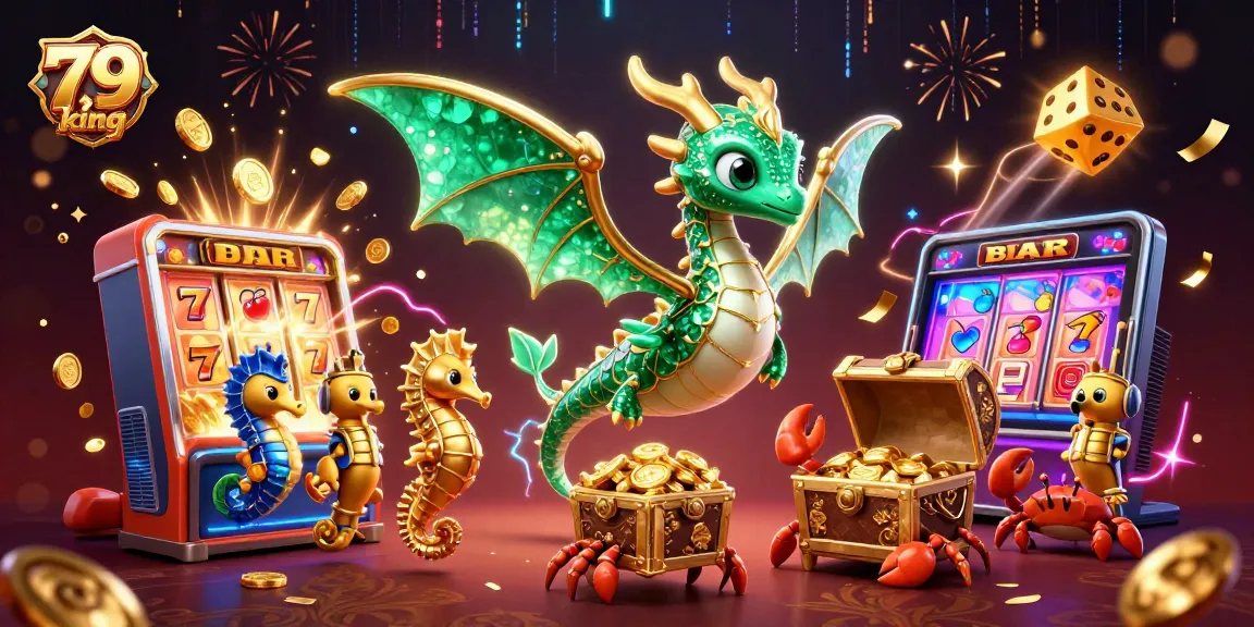 Spin to win at 79 king with emerald dragon, rich slot jackpots, and golden coins!