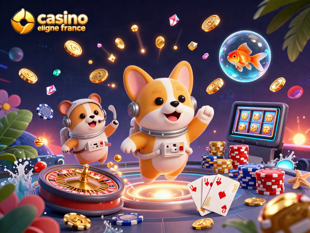 Jouez à des jeux de casino en ligne France avec une illustration animée captivante.