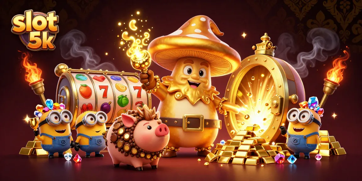 Play exciting slot 5k games with vibrant magical treasures and golden characters.