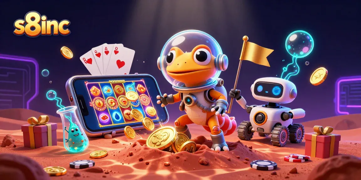 Engage in thrilling gameplay at s8inc with a 3D Martian gecko unveiling a buried casino.