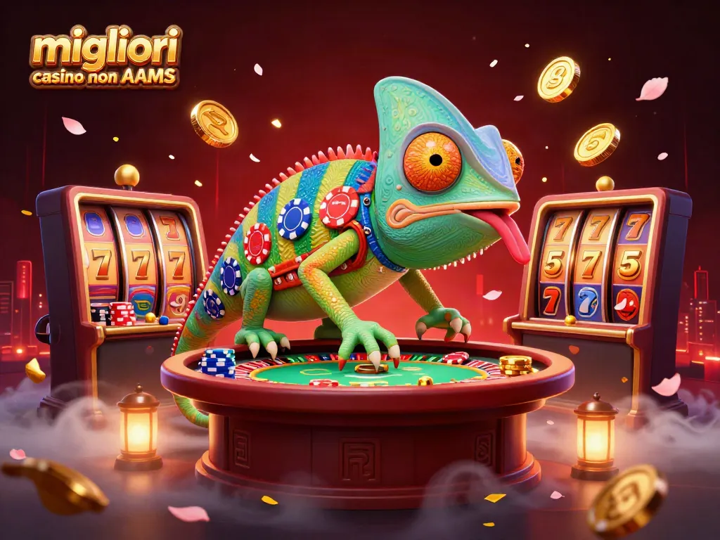 I migliori casino non AAMS presentano un chameleon casinò che attira fortune e vincite in un'atmosfera vibrante.