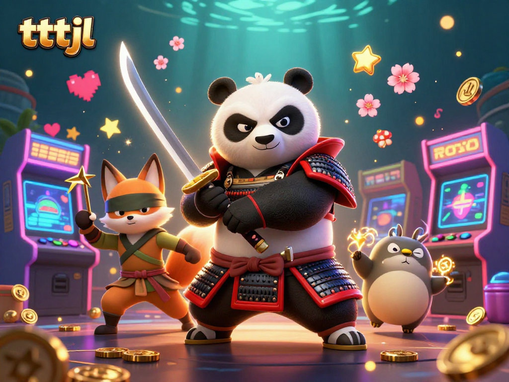 Engage in thrilling gaming at tttjl with a vibrant 3D casino illustration showcasing heroic characters.
