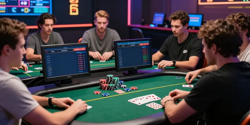 Diverse players enjoying the thrill of fabet online sports betting with live odds and vibrant atmosphere.