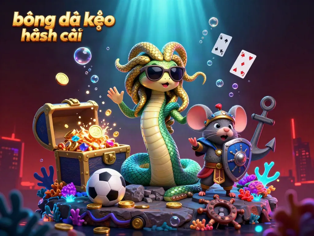 Engage in thrilling sports betting with the vibrant scene showcasing bóng đá kèo nhà cái elements and dynamic characters.