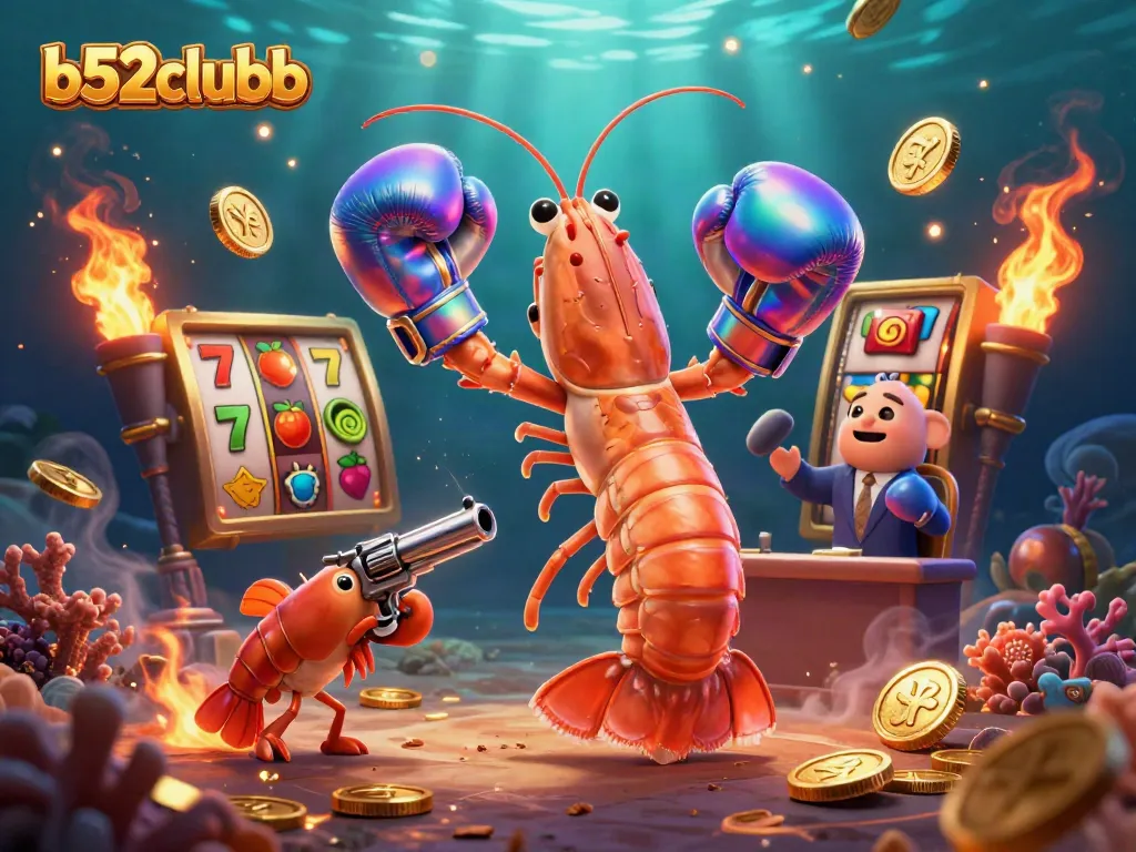 Engage with b52clubb's vibrant gaming scene, illustrating a thrilling jackpot atmosphere with exciting elements.