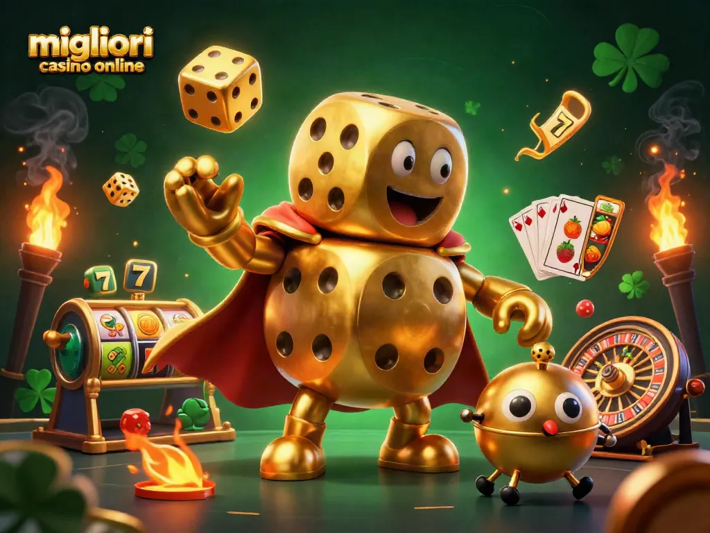 Giocando nei migliori casino online con i dadi d'oro e simboli di slot