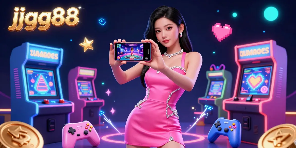 Engage with jjgg88 in this immersive 3D digital illustration showcasing a live dealer casino experience.