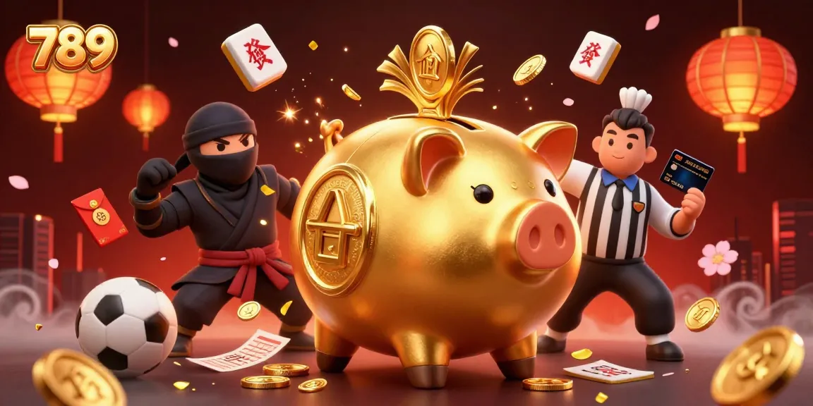 Engage with 789-themed sports betting action featuring dynamic and playful characters in a vibrant casino setting.
