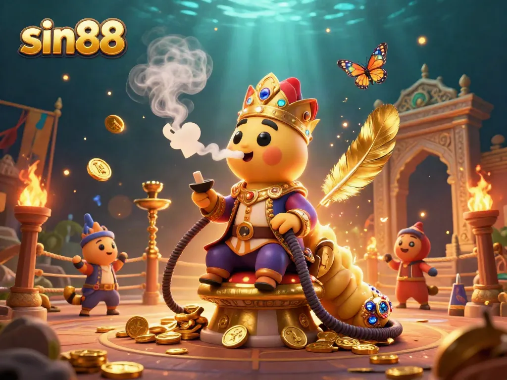 Experience the thrill of sin88 with a vibrant 3D casino scene showcasing unique gaming elements.