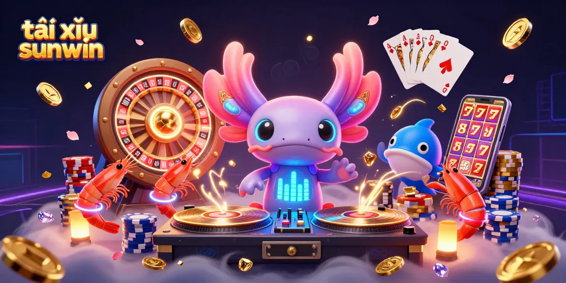 Play tài xỉu sunwin with vibrant, dynamic 3D characters and casino elements.