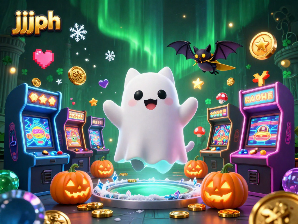 Experience jjjph thrills in a haunted casino with a ghost cat and enchanting gaming elements.