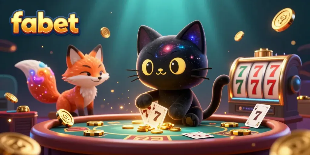 Experience thrilling gameplay at fabet's cosmic casino, featuring vibrant characters and sparkling chips.