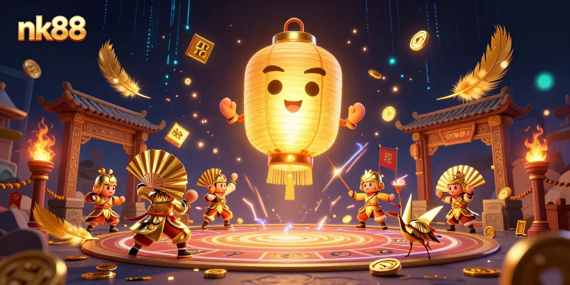 Experience thrilling gaming action at nk88 with vibrant characters and captivating casino elements.