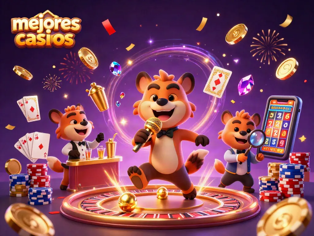 Mejores casinos: hyenas en un club de casino animan la fiesta con juegos y apuestas.