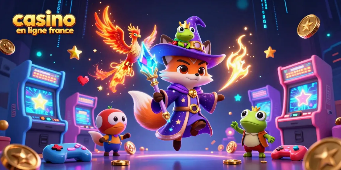 Jouez et gagnez au casino en ligne France avec un univers magique rempli de jeux d'arcade colorés.