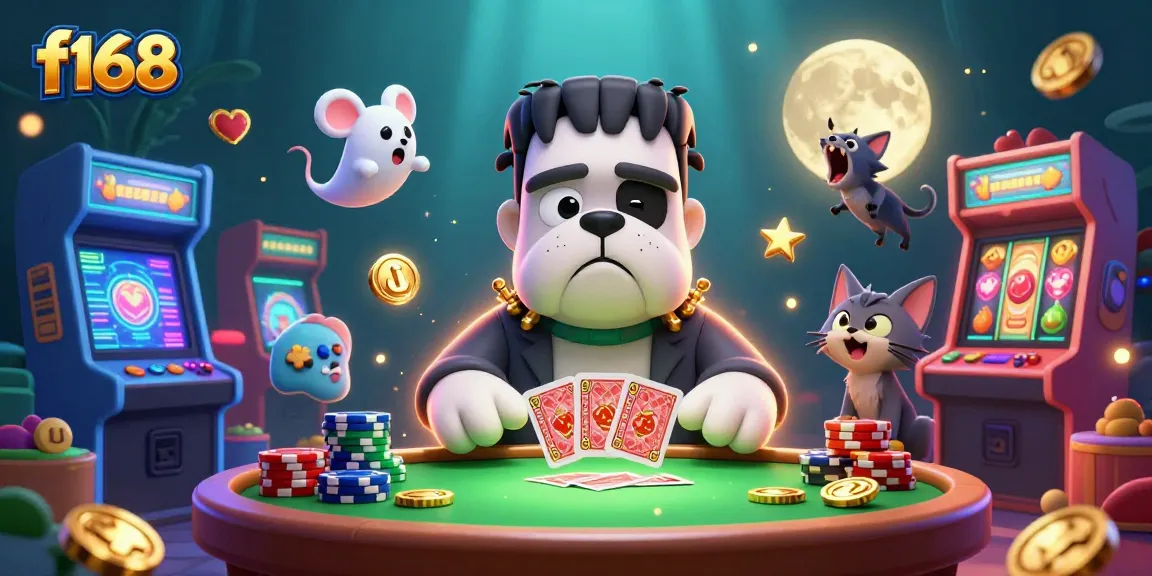 Engage in thrilling gameplay with f168's vibrant slot reels and colorful casino elements.