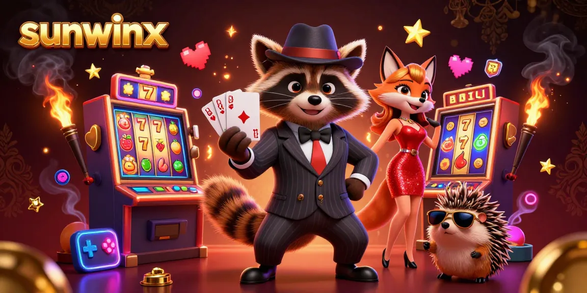 Engage in thrilling gameplay with sunwinx characters at a vibrant casino scene filled with slot machines.