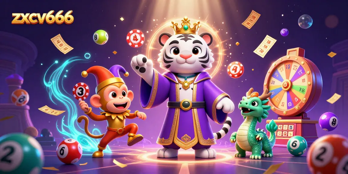 Engage with zxcv666 and win big in this vibrant casino illustration featuring exciting game elements.