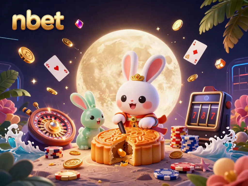Experience the excitement of nbet with vibrant casino elements featuring a moon rabbit and rich game themes.