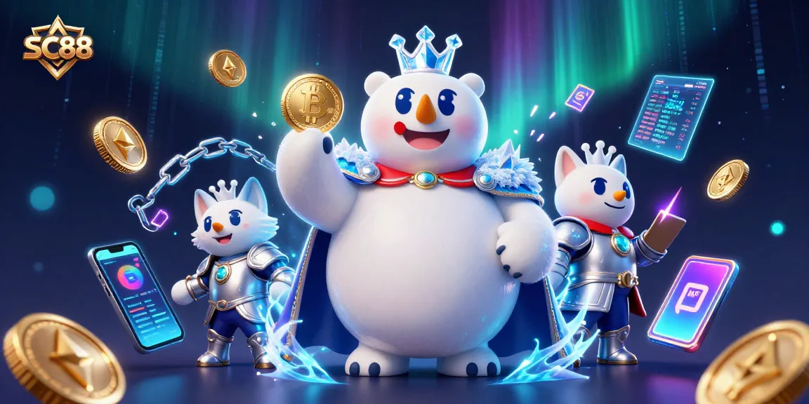 Engage with SC88's vibrant gaming world, featuring mythical creatures and crypto elements seamlessly integrated.