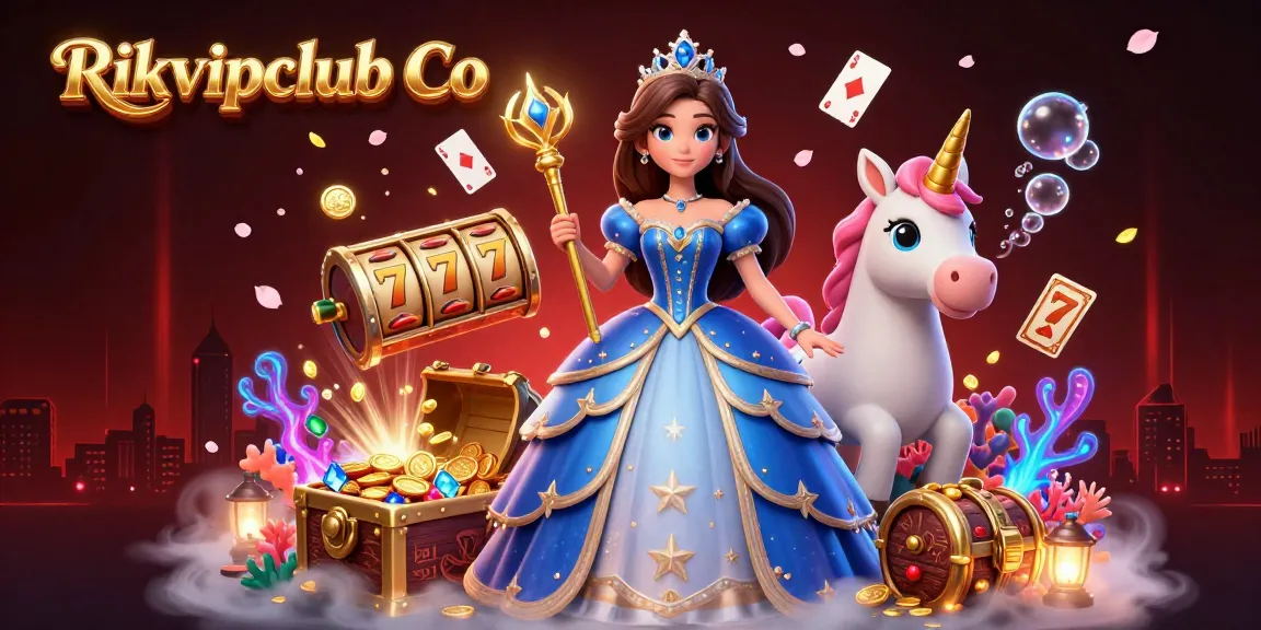 Experience thrilling gameplay at Rikvipclub Co with slots amidst magical elements and epic treasures.