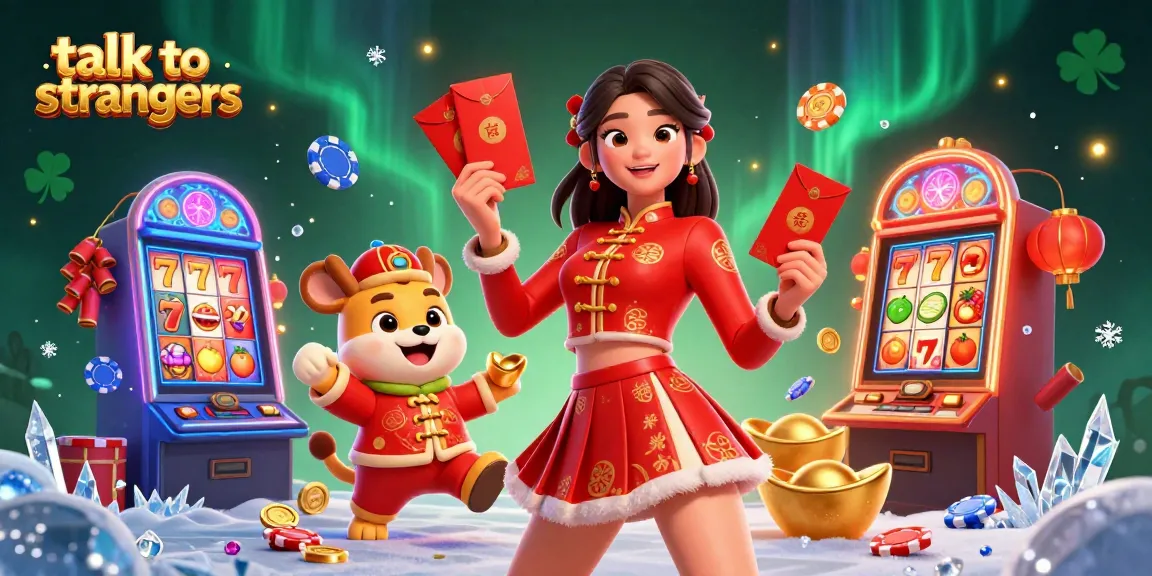 Engage with real connections as you talk to strangers in a vibrant casino-themed digital chat.