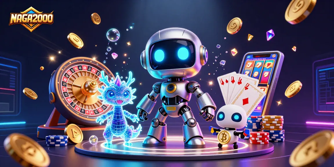 Rasakan momen kemenangan di NAGA2000 dengan suasana kasino yang penuh aksi yang menampilkan maskot robot yang mendebarkan.