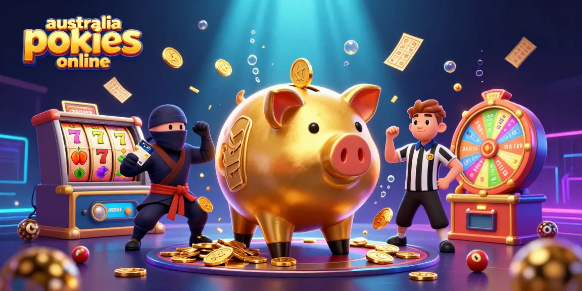 Spin sensational australia pokies online with vibrant 3D characters, showcasing slot reels and dynamic action.