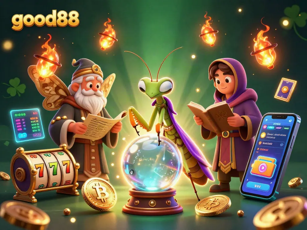 Engage with good88's vibrant casino slot experience featuring characters and dynamic game elements.