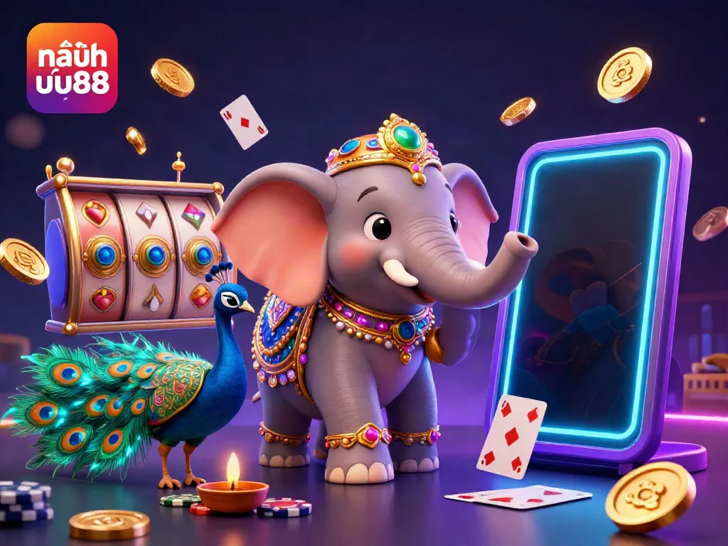 Engage in thrilling gameplay with nạp tiền uu88 and colorful slot games illuminated with vibrant casino elements.