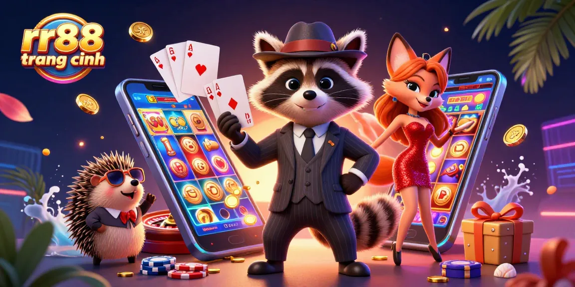 Experience the excitement at rr88 trang chính with vibrant casino characters and engaging game elements.